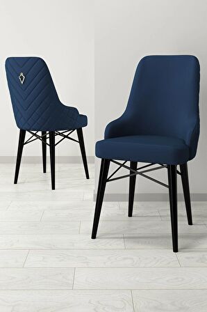 Rovena Queen Siyah Mermer 80x132 Açılabilir Suntalam Yemek Odası Takımı 6 Adet Sandalye
