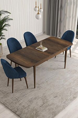 Rovena Modica Barok 80x132 Açılabilir Suntalam Yemek Odası Takımı 4 Adet Sandalye