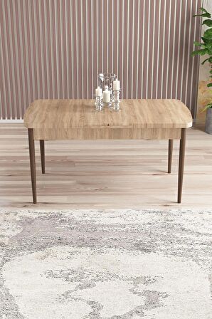 Rovena Olbia Meşe 80x132 Açılabilir Suntalam Yemek Odası Takımı 4 Adet Sandalye+1 Bench