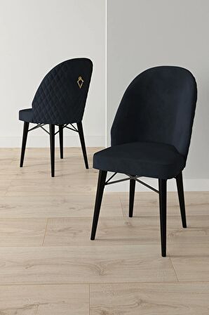 Rovena Olbia Siyah Mermer 80x132 Açılabilir Suntalam Yemek Odası Takımı 4 Adet Sandalye