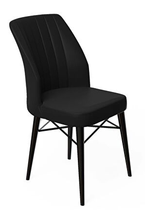 Rovena Novana Siyah Mermer 80x132 Açılabilir Suntalam Yemek Odası Takımı 4 Adet Sandalye + 1 Bench