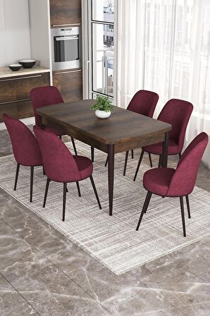 Rovena Marin Barok 80x132 Açılabilir Suntalam Yemek Odası Takımı 6 Adet Sandalye