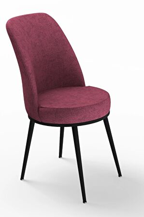 Rovena Marin Siyah Mermer 80x132 Açılabilir Suntalam Yemek Odası Takımı 6 Adet Sandalye