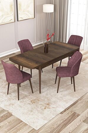 Rovena Zayn Barok 80x132 Açılabilir Suntalam Yemek Odası Takımı 4 Adet Sandalye