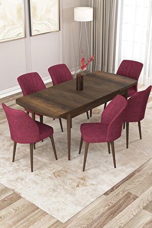 Rovena Zayn Barok 80x132 Açılabilir Suntalam Yemek Odası Takımı 6 Adet Sandalye