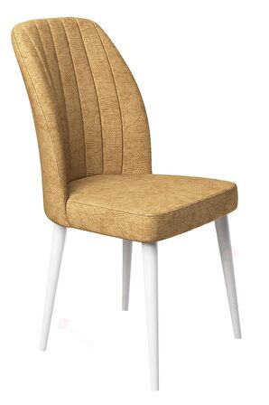 Rovena Zayn Beyaz Mermer 80x132 Açılabilir Suntalam Yemek Odası Takımı 6 Adet Sandalye