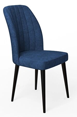 Rovena Zayn Siyah Mermer 80x132 Açılabilir Suntalam Yemek Odası Takımı 4 Adet Sandalye