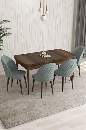 Rovena Arjeta Barok 80x132 Açılabilir Mdf Mutfak Masası Takımı 4 Adet Sandalye