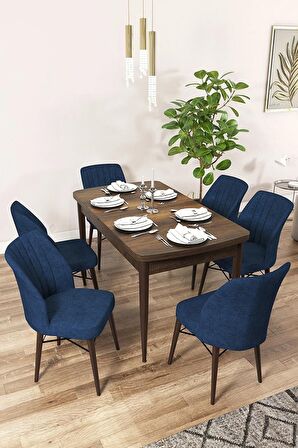 Rovena Arel Barok 80x132 Açılabilir Mdf Yemek Odası Takımı 6 Adet Sandalye