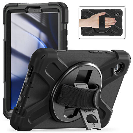 Gpack Samsung Galaxy Tab A9 Plus x210 Kılıf Defender Tablet Tank Koruma Standlı df5