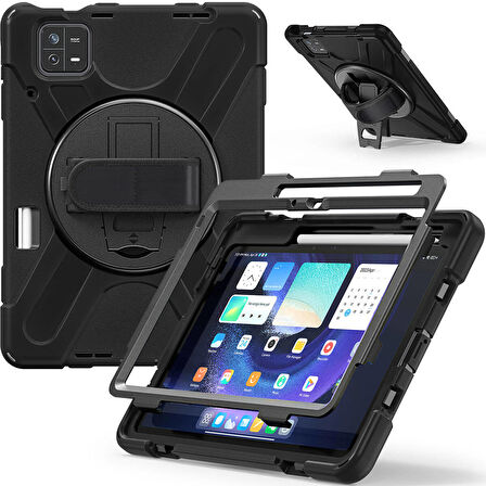 Gpack Xiaomi Mi Pad 6 Kılıf Defender Tablet Tank Koruma Standlı df6