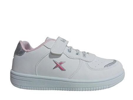 Kinetix Beyaz Pembe Gümüş Cırtlı Sneakers Spor Ayakkabı
