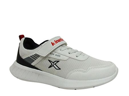 Kinetix Beyaz Lacivert Gri Cırtlı Sneakers Spor Ayakkabı