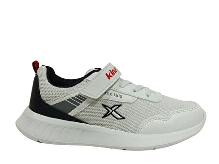 Kinetix Beyaz Lacivert Gri Cırtlı Sneakers Spor Ayakkabı