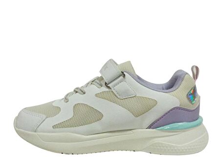 Kinetix Beyaz Lila Pembe Cırtlı Sneakers Spor Ayakkabı