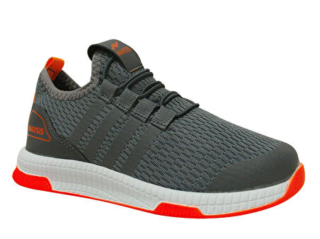 Maxsis Gri Turuncu Beyaz Aqua Bağcıksız Sneakers Spor Ayakkabı