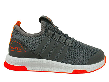 Maxsis Gri Turuncu Beyaz Aqua Bağcıksız Sneakers Spor Ayakkabı
