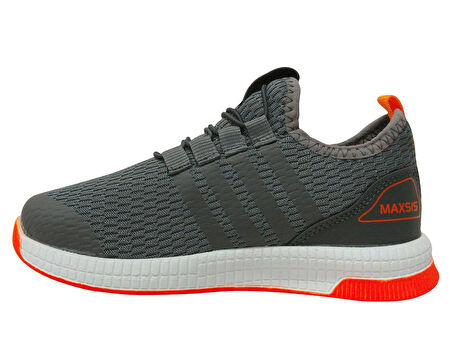 Maxsis Gri Turuncu Beyaz Aqua Bağcıksız Sneakers Spor Ayakkabı
