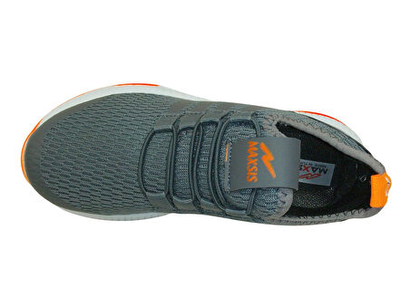 Maxsis Gri Turuncu Beyaz Aqua Bağcıksız Sneakers Spor Ayakkabı