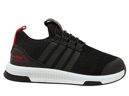 Maxsis Siyah Kırmızı Beyaz Aqua Bağcıksız Sneakers Spor Ayakkabı