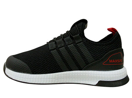 Maxsis Siyah Kırmızı Beyaz Aqua Bağcıksız Sneakers Spor Ayakkabı