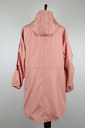 Beli Llastikli Trençkot Pudra K282