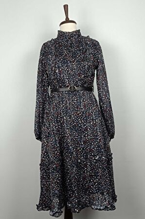 Fırfır Detayalı Tunik Siyah T1572