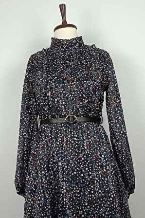 Fırfır Detayalı Tunik Siyah T1572