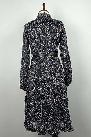 Fırfır Detayalı Tunik Siyah T1572