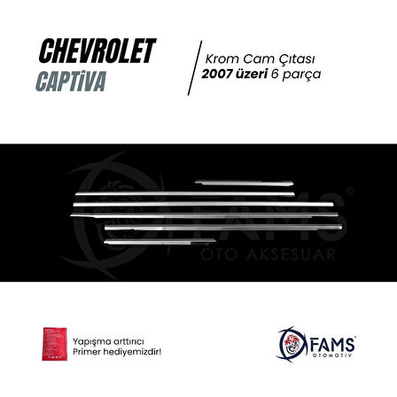 Chevrolet Captiva Krom Cam Çıtası 6 Prç. 2007 Üzeri P. Çelik