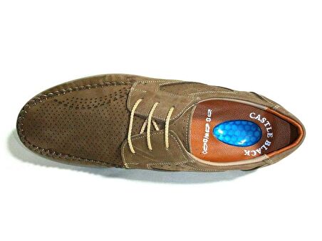 Castle Black Bej Krem Bağcıklı Comfort Erkek Ayakkabı