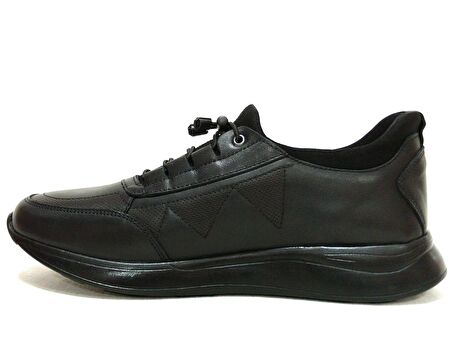 Dropland Siyah Bağcıksız Jelli Anatomik Comfort Sneakers Ayakkabı