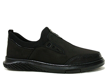 Birkan Siyah Bağcıksız Anatomik Comfort Casual Ayakkabı