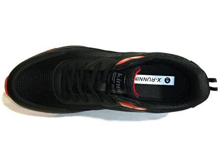 Kinetix Siyah Kırmızı Running Erkek Spor Ayakkabı