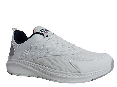Jump Beyaz Lacivert Bağcıklı Sneakers Spor Ayakkabı