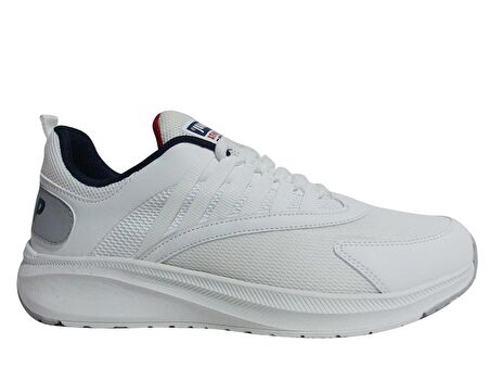 Jump Beyaz Lacivert Bağcıklı Sneakers Spor Ayakkabı