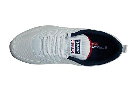 Jump Beyaz Lacivert Bağcıklı Sneakers Spor Ayakkabı