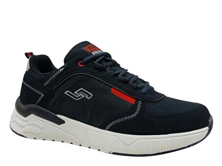 Jump Lacivert Kırmızı Sneakers Bağcıklı Spor Ayakkabı