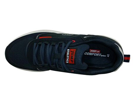 Jump Lacivert Kırmızı Sneakers Bağcıklı Spor Ayakkabı