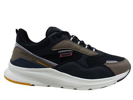 Kinetix Siyah Camel Sneakers Bağcıklı Spor Ayakkabı