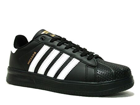 Wickers Siyah Beyaz Sneakers Spor Ayakkabı