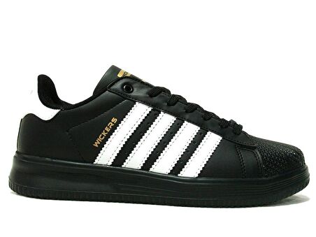 Wickers Siyah Beyaz Sneakers Spor Ayakkabı