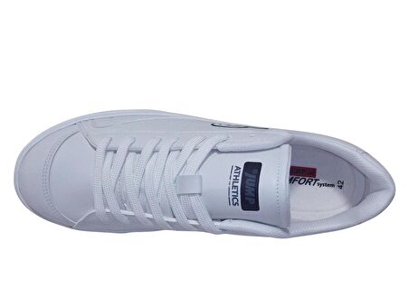 Jump Beyaz Siyah Bağcıklı Sneakers Spor Ayakkabı