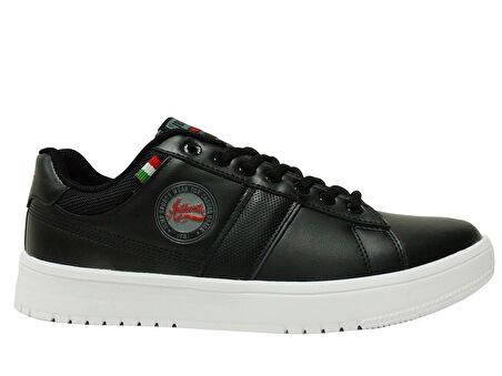 Jump Siyah Beyaz Kırmızı Bağcıklı Sneakers Spor Ayakkabı