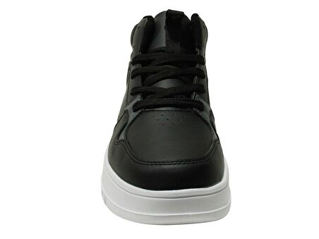 Jump Siyah Gri Bağcıklı Boğazlı Basket Sneakers Spor Ayakkabı
