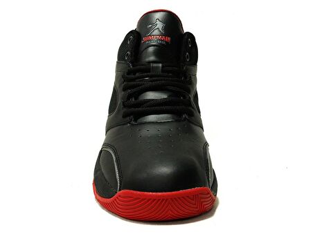 Jump Siyah Kırmızı Bağcıklı Boğazlı Basket Sneakers Spor Ayakkabı