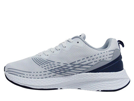 Jump Beyaz Lacivert Gri Bağcıklı Sneakers Spor Ayakkabı