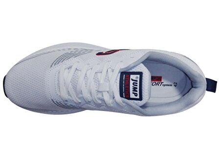 Jump Beyaz Lacivert Gri Bağcıklı Sneakers Spor Ayakkabı