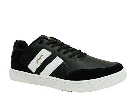 Jump Siyah Beyaz Bağcıklı Sneakers Spor Ayakkabı