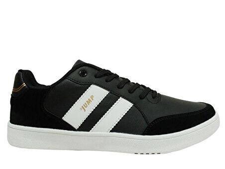 Jump Siyah Beyaz Bağcıklı Sneakers Spor Ayakkabı